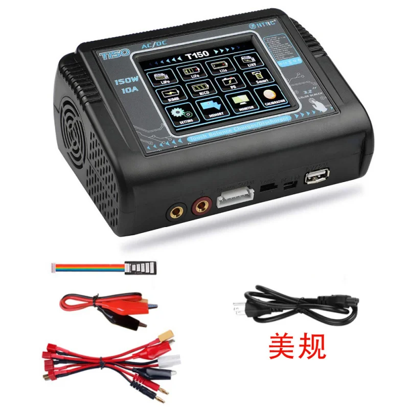 2024 htrc T150 smart charger AC/DC 150W 10A with touch screen balance charge lipo lihv life Lilon NiCd NIMH PB battery