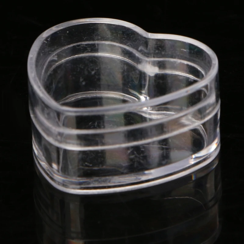 10 шт. пластиковая коробка для крема в форме сердца, косметика для чехла, прозрачный макияж, дропшиппинг