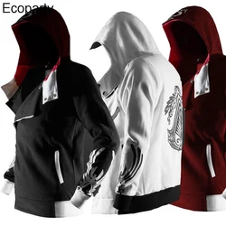 2022 New Men's Fashion Killer Hoodie Spring Autumn Long Sleeved Diagonal Zipper Design Hooded Sweater Casual Jackets For Men