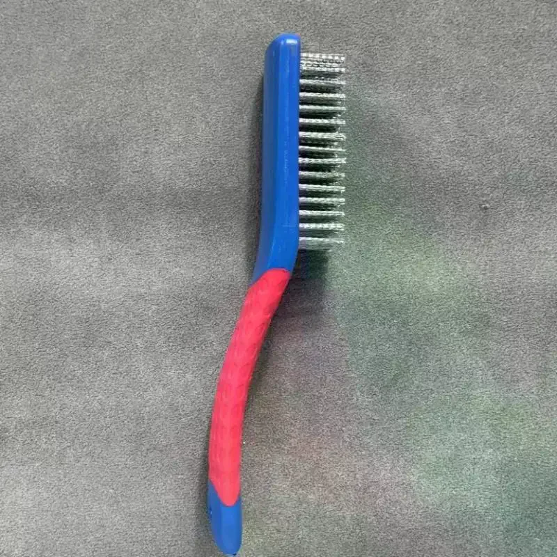 Heavy Duty Stainless Steel Wire Brush With Comfortable Plastic Handle Perfect For Removing Rust, Welding Slag, Dirt, And Paint