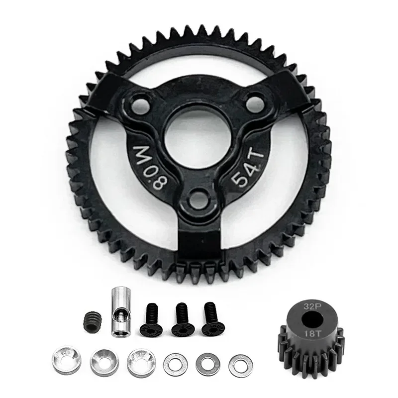 硬化鋼製スパーギア メインギア 50T 52T 53T 54T 58T 60T 32ピッチ 0.8M 6842 6843 3956 RCカー 1/10 TRX Slash Stampede Rustler 4x4 V用
