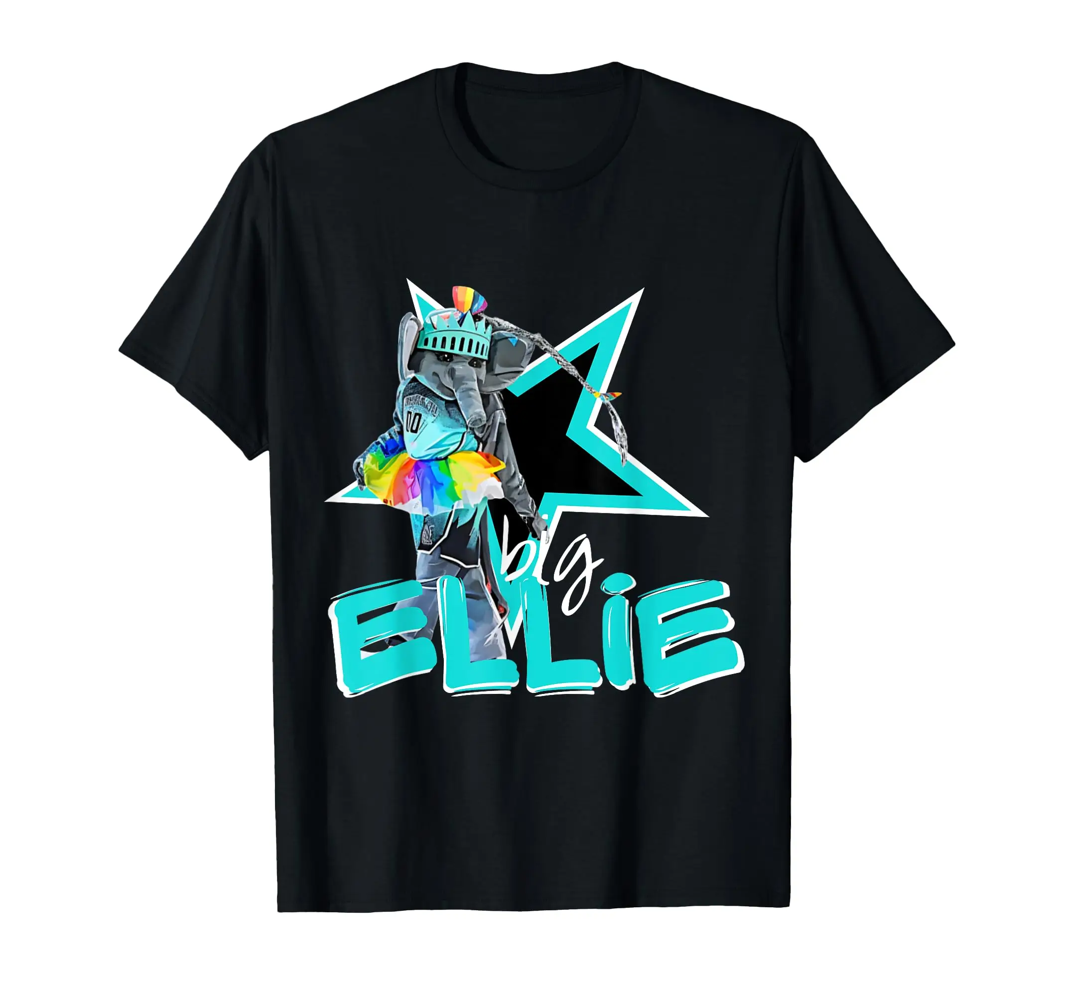 Big Ellie NY Liberty Mascot T-Shirt Classic Logo T Shirt and Stickers, Unisex Adult T Shirt Collection