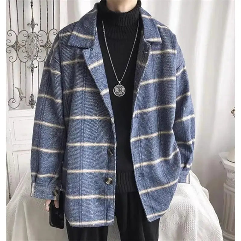 

Модные мужские вельветовые брюки свободного кроя и шерстяное пальто на пуговицах от трендового бренда для молодежи, осенне-зимняя коллекция 2024