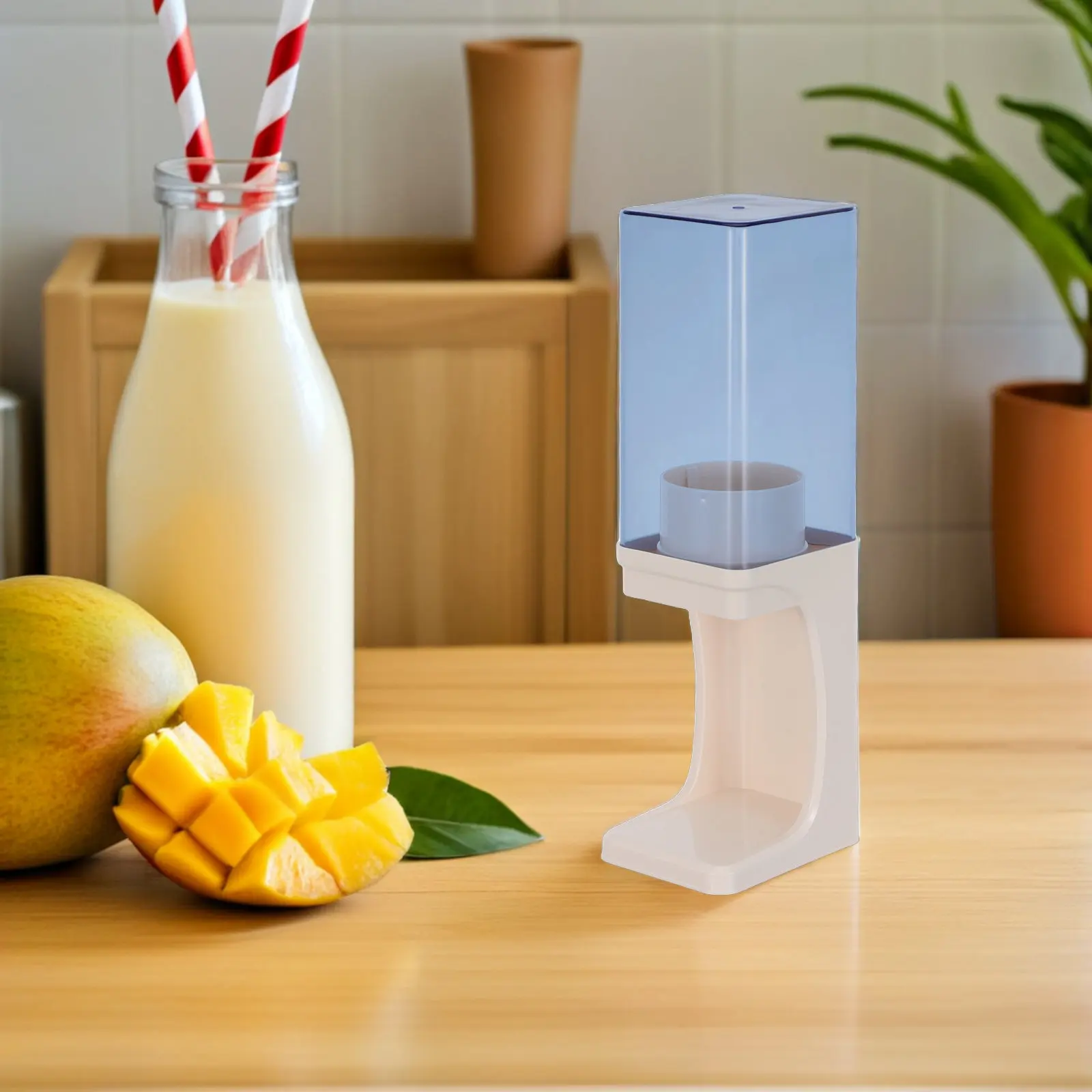 Clear Paper Cup Holder Dispenser with Dustproof Cover for Bathroom Kitchen Office Party Coffee Shop view 6
