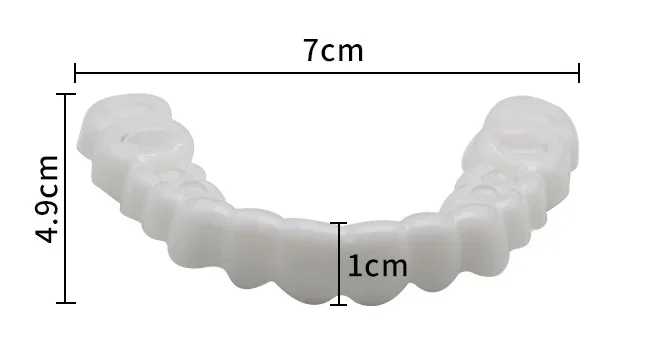 Sdotter New 2 Sets =4 pieces Instant Perfect Smile Teeth Teeth Veneers Whitening Cosmetic Denture Fake Tooth Cover Oral Hygiene