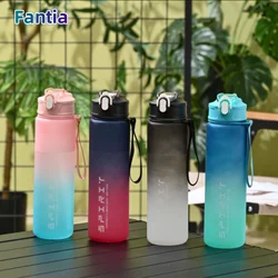 1PCS 800ML Large Capacity Sports Water Bottle Leak Proof Colorful Plastic Cup Drinking Outdoor Travel Portable Gym Fitness Jugs