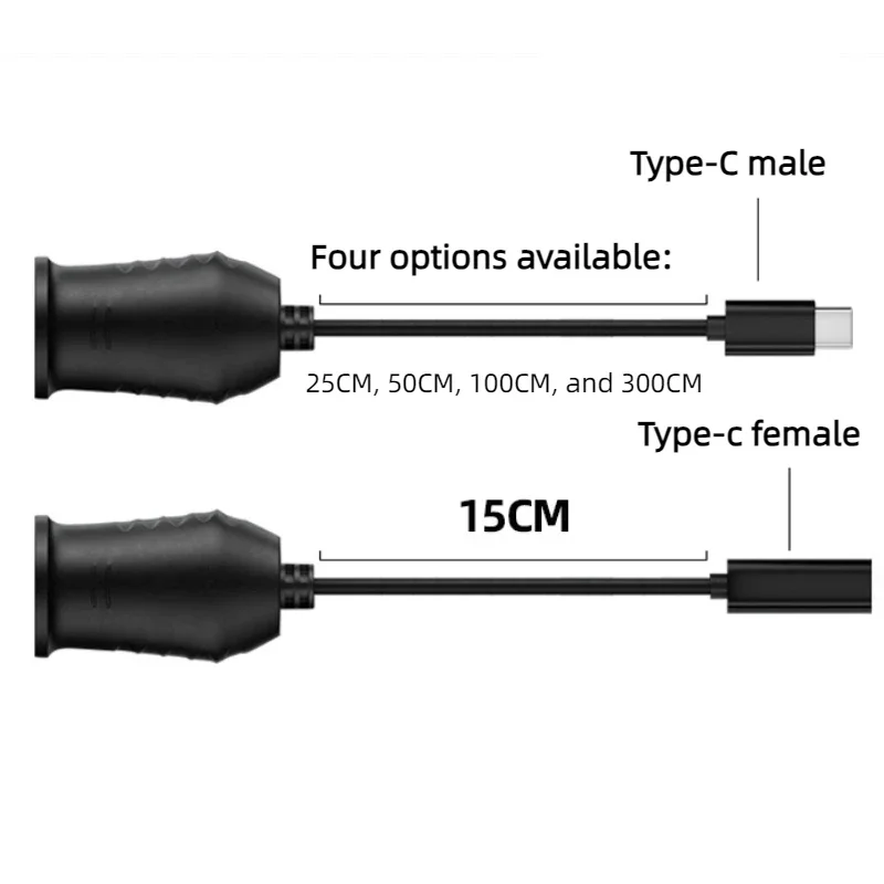 Car Mounted Cigarette Lighter Mother Seat Car Charging Line Type-c Switch To Cigarette Lighter Trigger Pd Lurer Charging Line