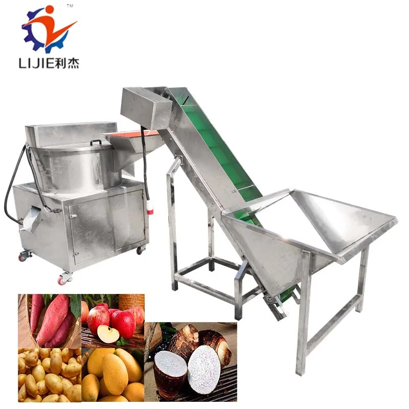 

Fully Automatic High Quality Stainless Steel 304 Fruit Vegetable Soybean Potato Taro Knife Peeling Cleaning Machine High