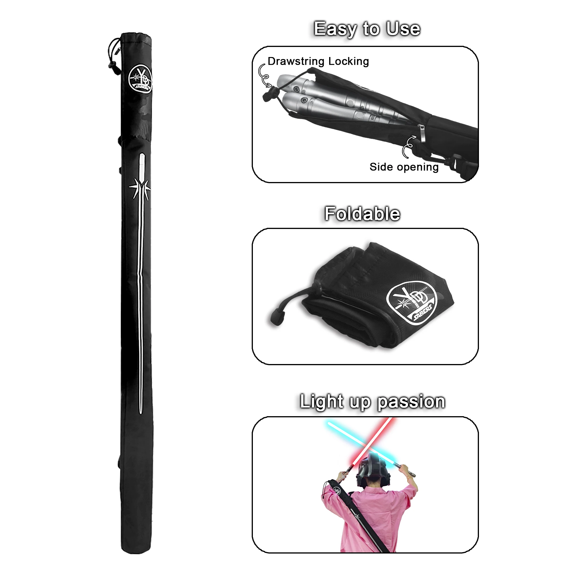 Waterproof Oxford Fabric Lightsaber Carry Bag Protective Storage Sleeve Fit Phantom Neptune Single Double Saber 102x5cm