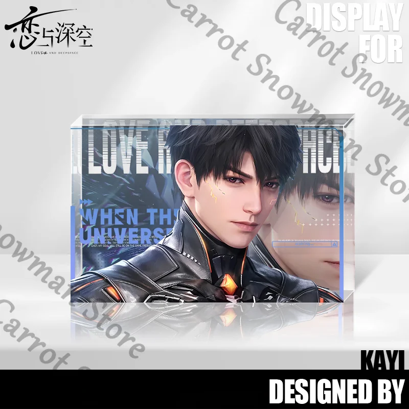Любовь и глубокое пространство аниме Caleb акриловый кирпич стоячая доска высокая коэффициент пропускания косплей мультфильм украшение настольный подарок подарок