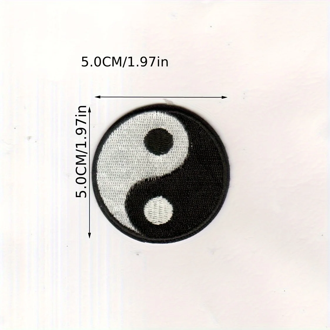 4pcs Yin Yang Embroidery Patches Black White Tai Chi Symbol Iron On Badges For Jacket Jeans Backpack Hat Clothes Repair DIY view 3