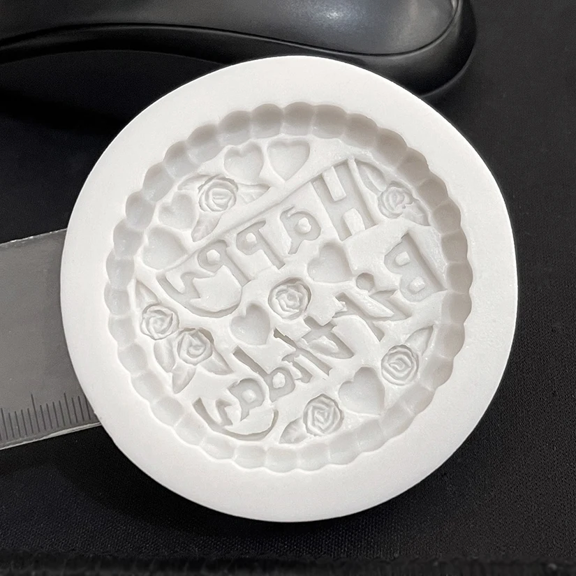 Happy Birthday Silicone Sugarcraft Mold Resin Tools Cupcake Baking Mould Fondant Cake Decorating Tools