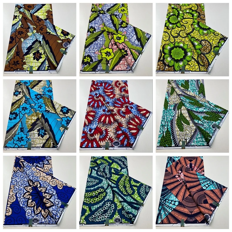 

Ankara Wax Fabric 2024 High Quality African Wax Print Fabric 100% Cotton African Guaranteed Veritable Real Wax For Dresses