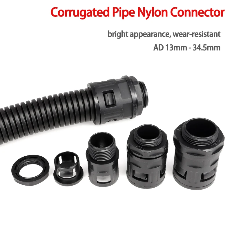 2~10-pecas-conectores-de-tubo-corrugado-de-nylon-preto-conexoes-de-tubulacao-ad13-158-185-212-25-285-345mm-terminais-de-conexao-para-eletrodutos