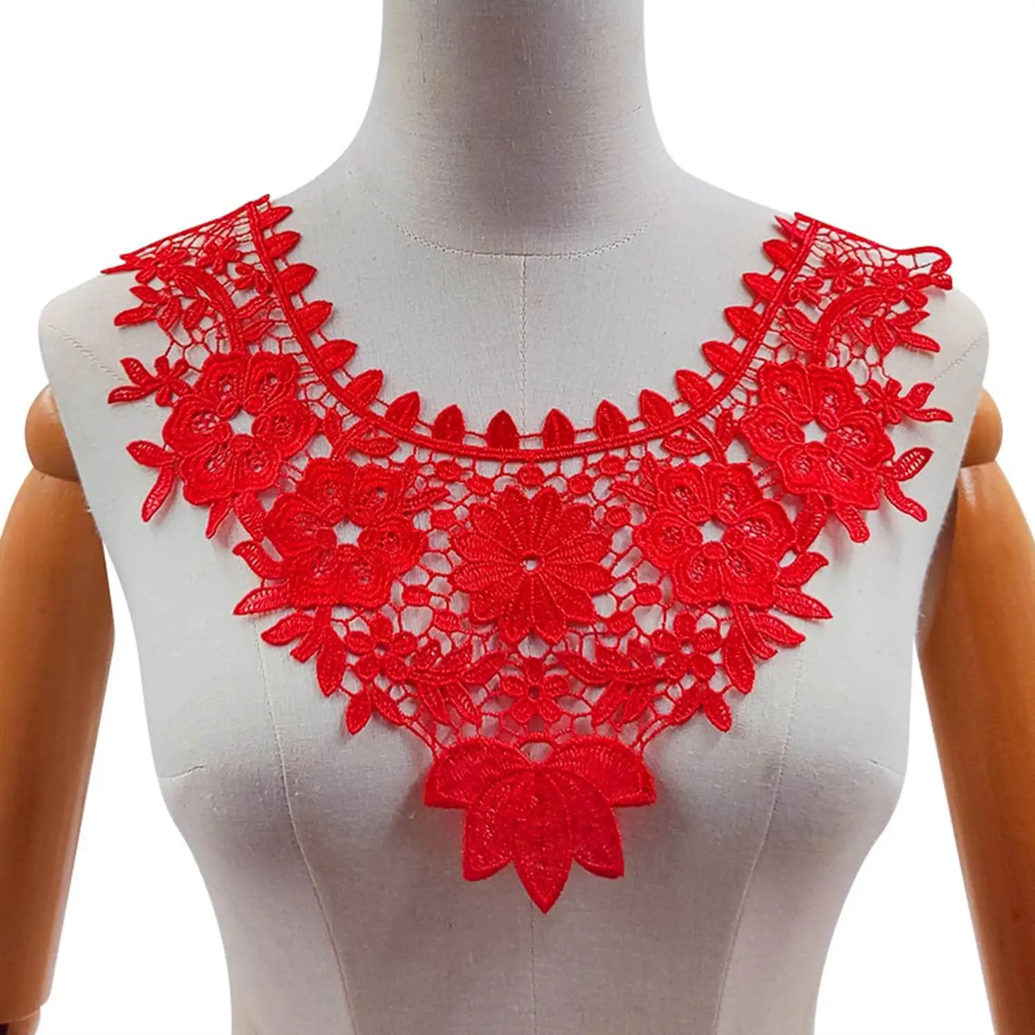 Fake Collar Hollow Lace Embroidered False Collar Neckline Sewing Collars T-shirt Corsage Costume Decoration Accessories