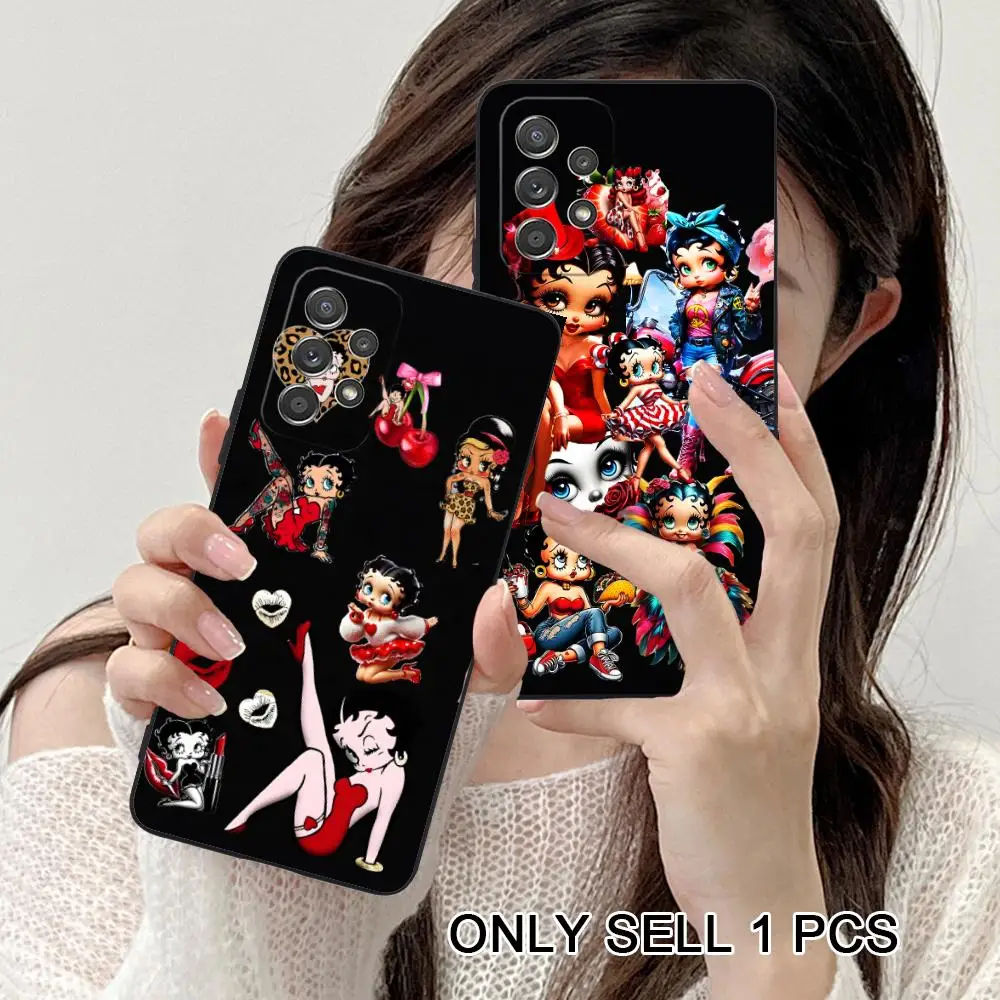Fashion Bettys Phone Case for Samsung Galaxy A57 56 55 54 53 52 51 37 36 35 34 33 32 31 5G Soft TPU Shockproof Cover