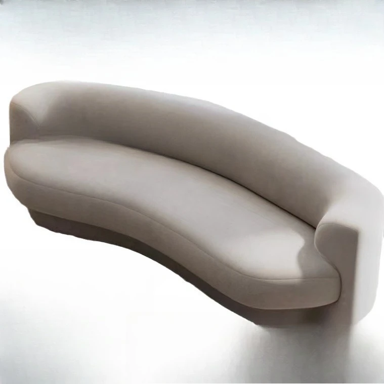 

Curved Italian minimalist special-shaped sofa designer beauty salon small apartment living room clothing store leisure