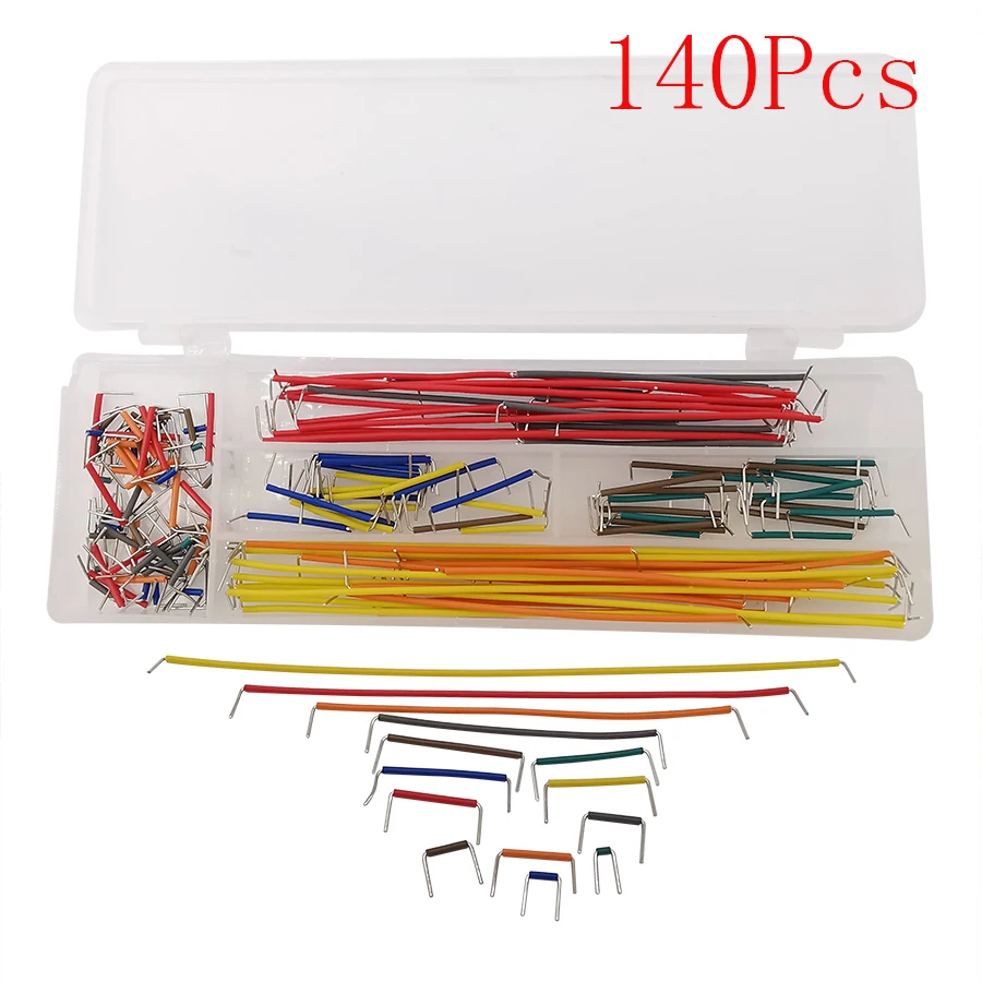 140Pcs U Shape Solderless Breadboard Jumper Cable Wires Kit for Arduino PCB Bread Board DIY