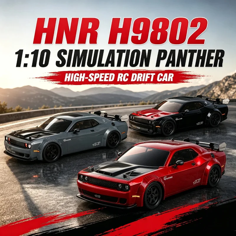 Hot HNR H9802 1/10 Brushless Simulation Panther SRT Remote Control Electric Flat Run High-speed Drift Vehicle 4WD Model With LED