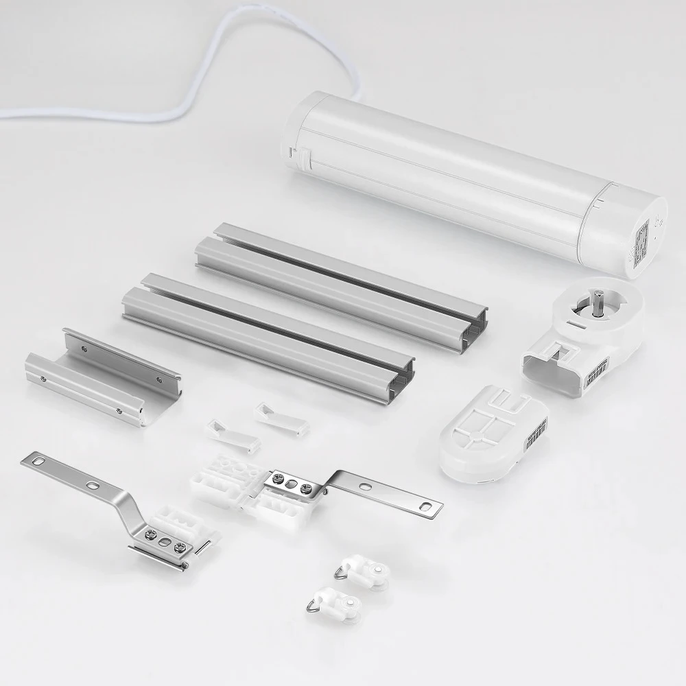 Smart Curtain Complete Kit Low Noise DIY Electric Curtain Kit Curtain Rail Track Motor Set  Alexa Tuya Wifi Complete 5.2m