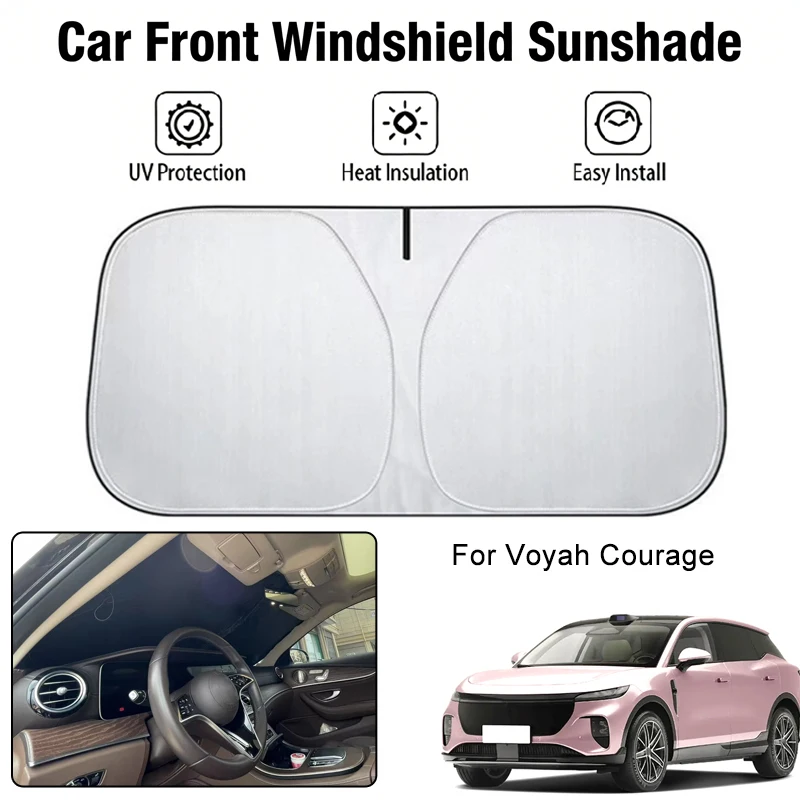 

Солнцезащитный чехол на лобовое стекло автомобиля для Voyah Courage, защита от ультрафиолета, теплоизоляция, аксессуары для защиты салона автомобиля от солнца