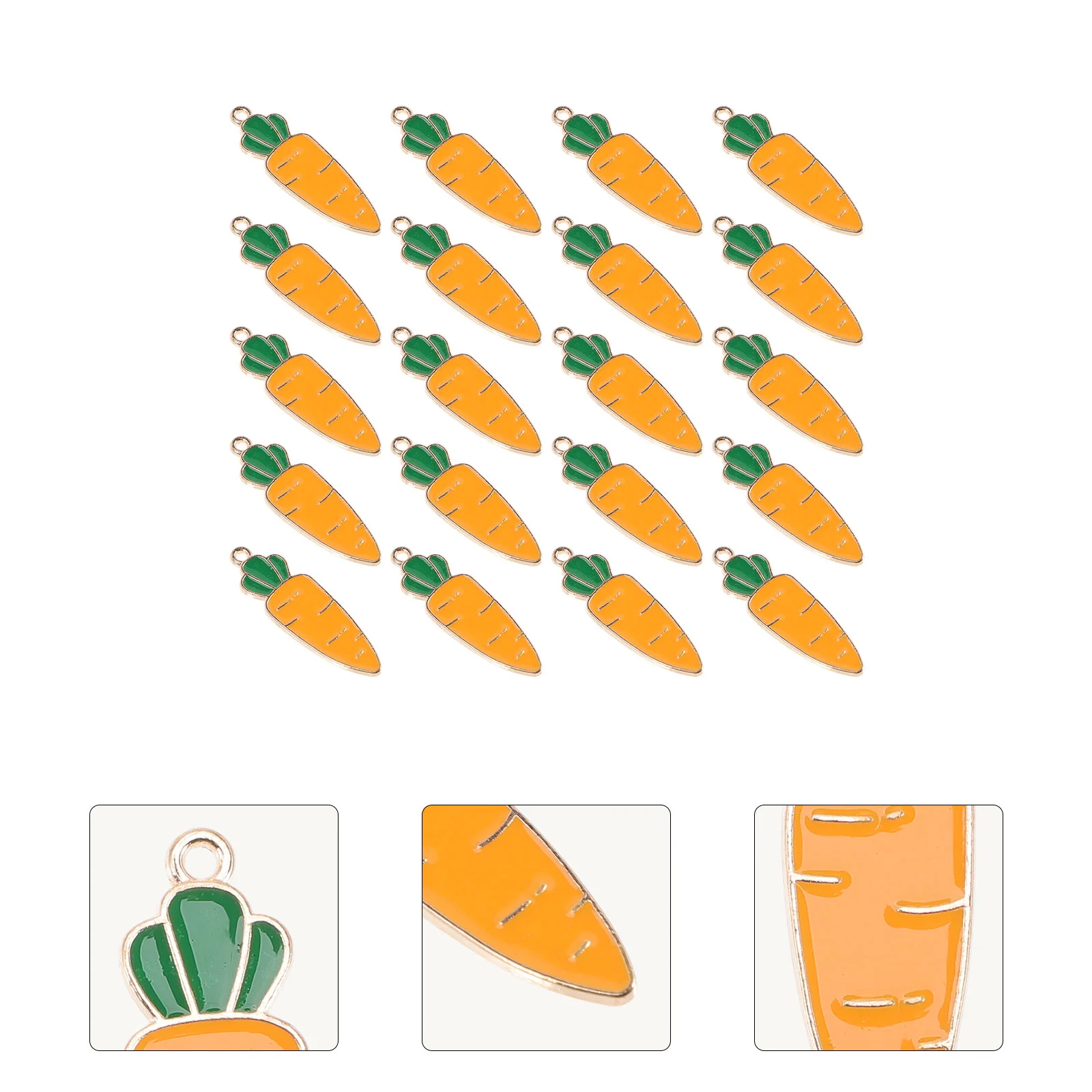 

Carrot Necklace Pendant Charm Bracelet Kit Accessories Charms for Jewelry Metal Making Girls