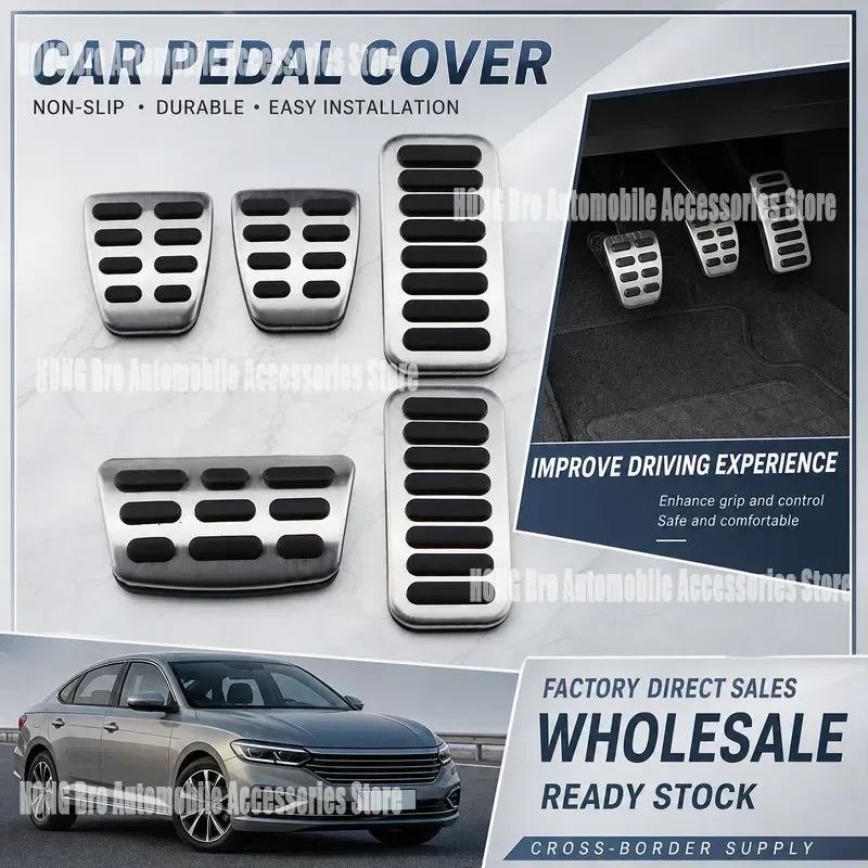 For Hyundai Kona Non Drilling Metal Brake Accelerator Pedal Pin Factory Replacement Auto Accessories Anti Slip Foot Rest