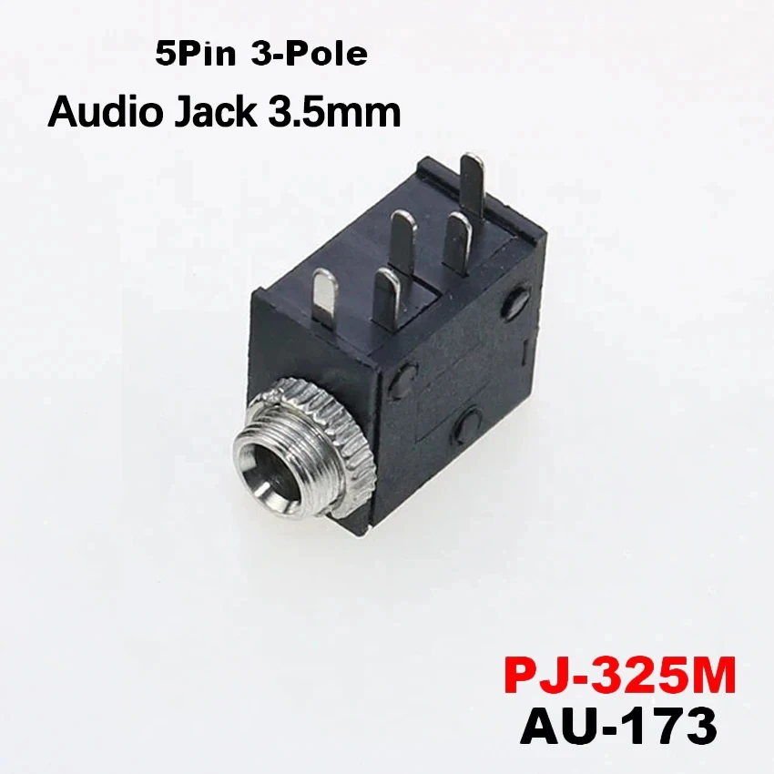 10 Stück 5-Pin 3-Pol Stereo-Buchse mit Schraubanschluss 3,5 mm Audio-Video-Kopfhöreranschluss 5P 5-Pin 3-Pol – Detail 2