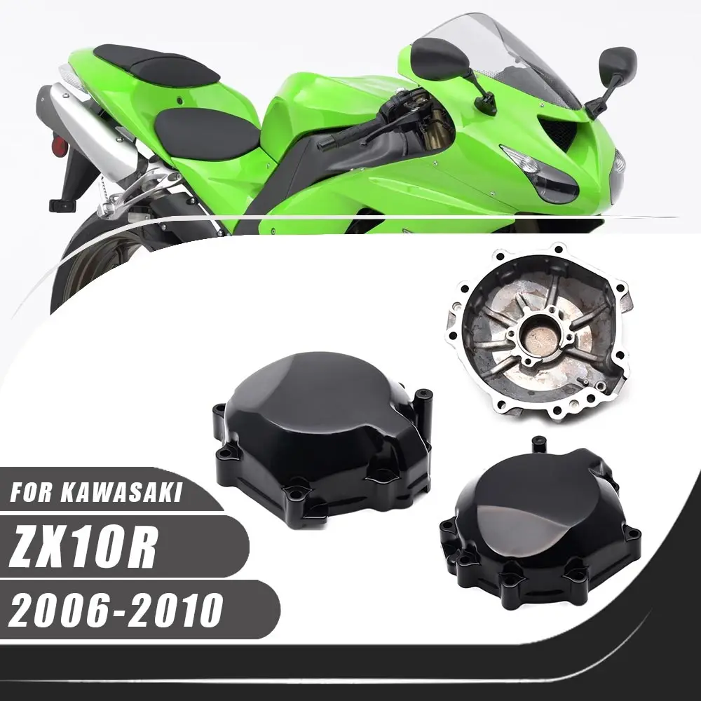 

Fit ZX-10R Motorcycle Accessories Left Engine Stator Cover Crankcase For 2006-2010 Kawasaki Ninja ZX10R ZX-10R 2007 2008 2009
