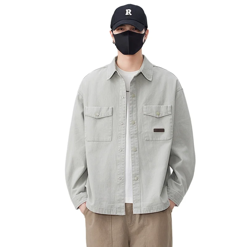 3XL Spring Autumn Cotton Men's Shirt Jacket Men Long Sleeve Multi-Pocket Shirts Outdoor Casual Colthing High Quality Coat