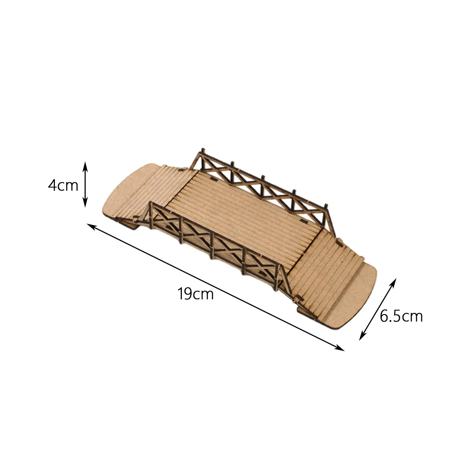 1/72 Scale สะพานไม้รุ่นการก่อสร้างไม้ Handmade ของเล่นเพื่อการศึกษา