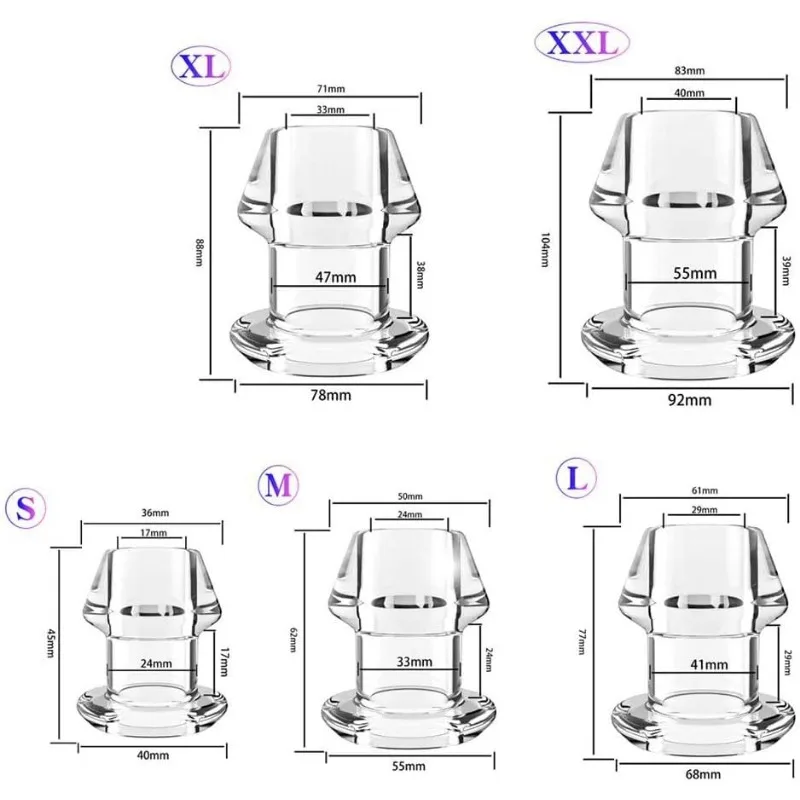 Pusta wtyczka z silikonowy korek korkiem TPE przezroczysty tunel korek analny rozszerzacz wziernika SM zabawka erotyczna dla par