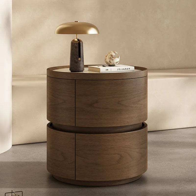 Small Light Luxury Bedside Table Tiny Cute Cream Style Creative Storage Nightstand Vintage Unique Stolik Nocny Home Furniture