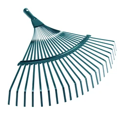 1Pc Garden Leaf Rake Grass Farming Rake Durable Iron Potting 22-tooth Garden Rake for Gardeners and Landscapers Reliable Tools