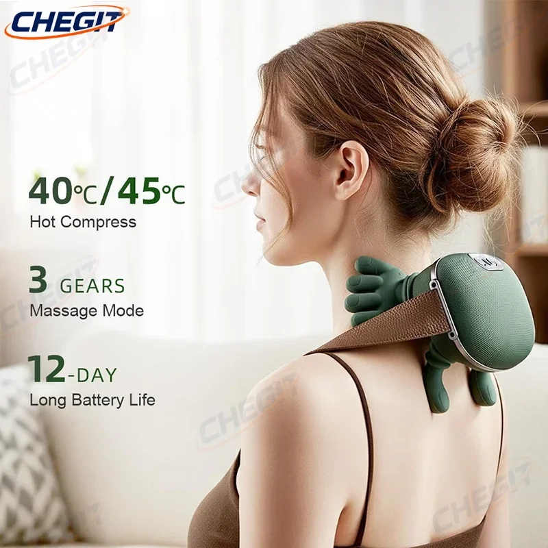 電気ネックショルダーマッサージャー指圧指圧深部揉みほぐし筋肉リラクゼーション背中と肩の痛みを和らげる