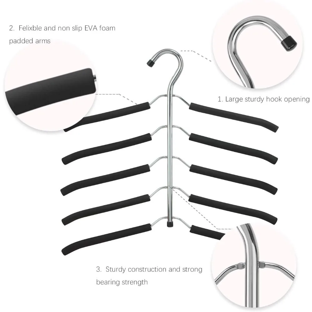Blusen- und Hemdbügel – rutschfester, platzsparender Schrank-Organizer aus Edelstahl (4)