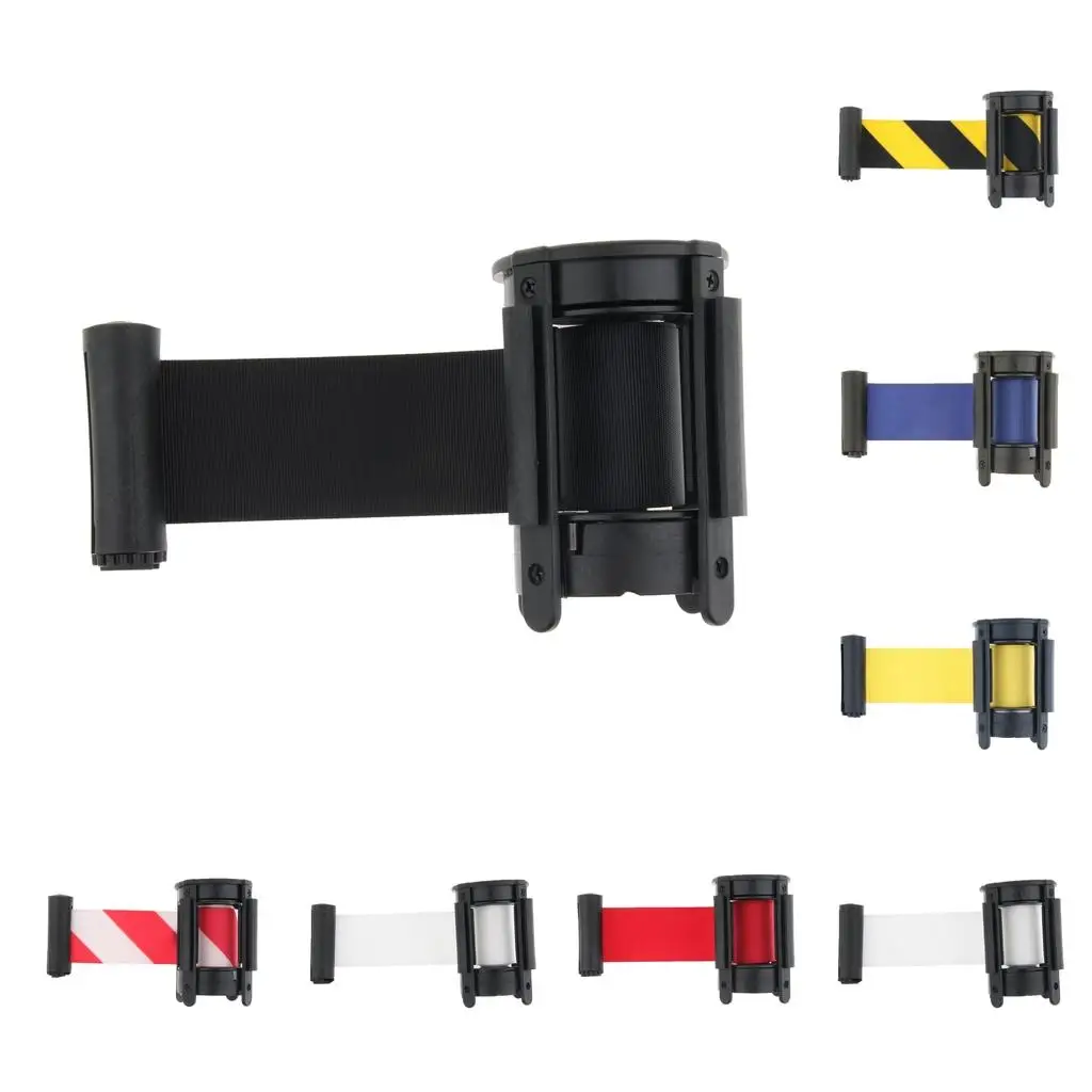 6개의 컬러 포스트 큐 배리어, 확장형 개폐식 웨빙,