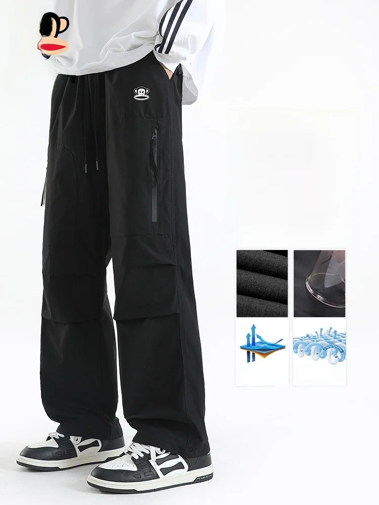 

PaulFrank Loose Fit American Sle Men's Casual Work Pants Spring Autumn Straight Leg Trousers Youthful Energy Faion