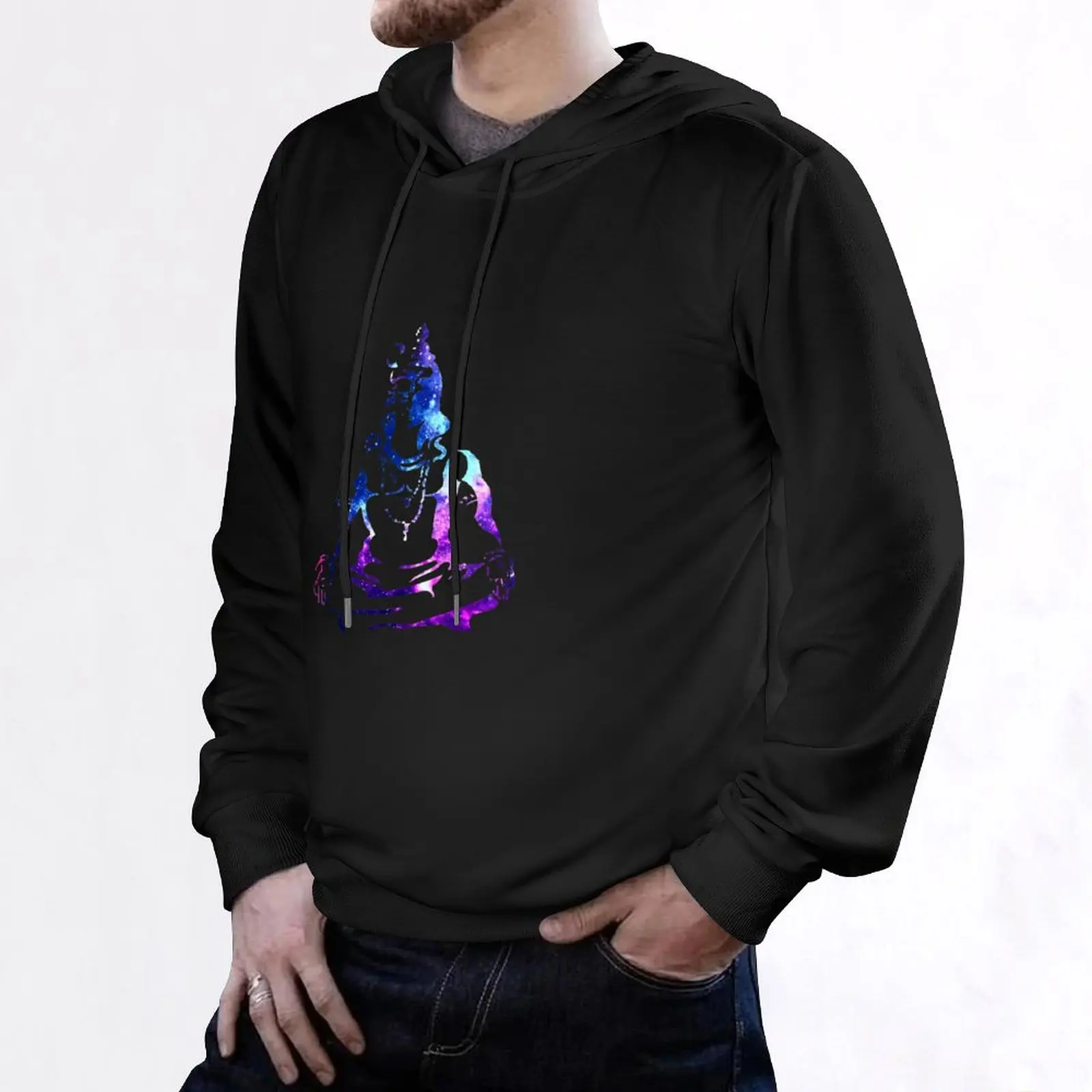 Adiyogi Meditating Galaxy Art Pullover Hoodie autumn blouse autumn new products graphic hoodie