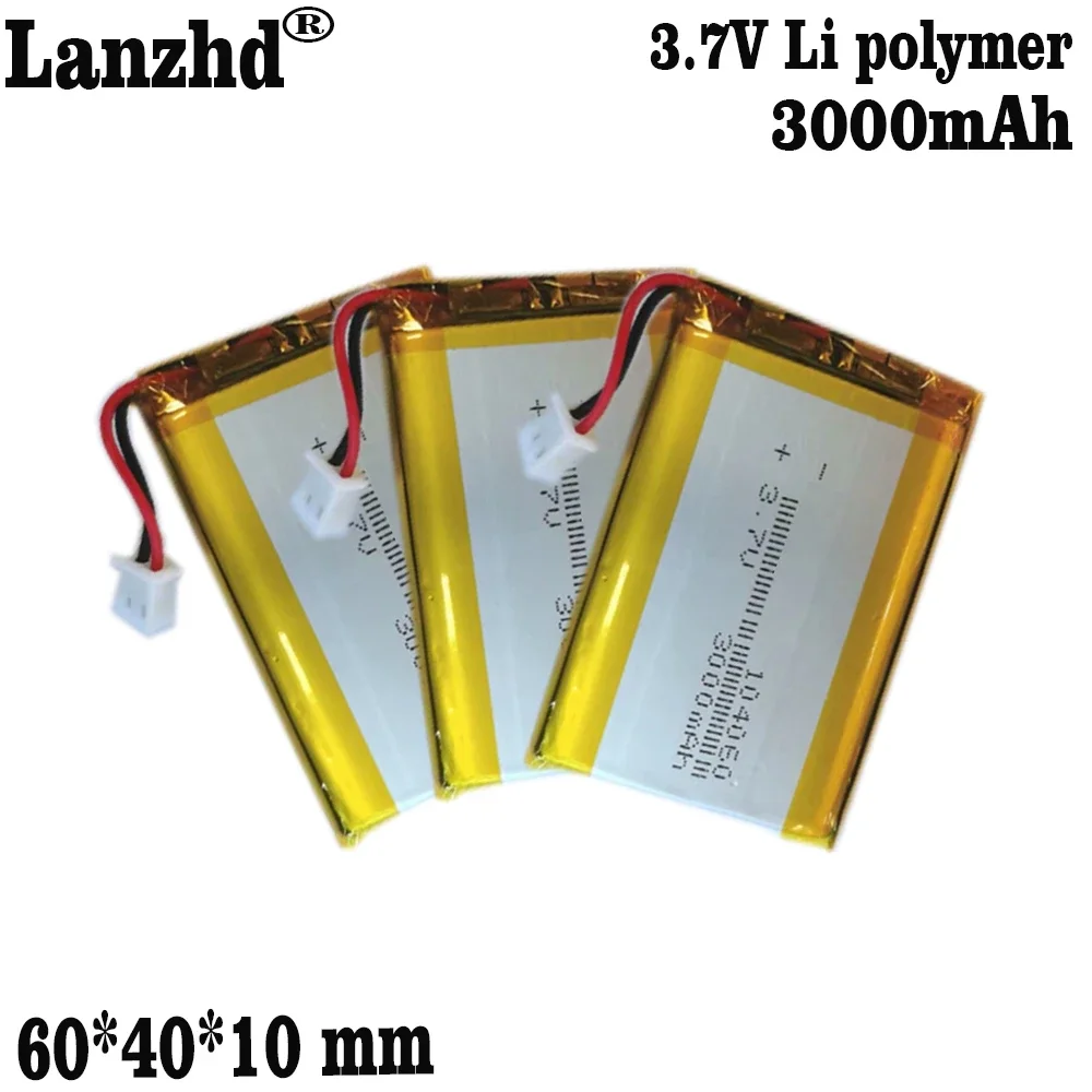 60*40*10mm 3.7V 3000mAh akumulatory litowo-polimerowe do power banku Tablet PC PAD PDA głośnik do laptopa rejestrator 104060