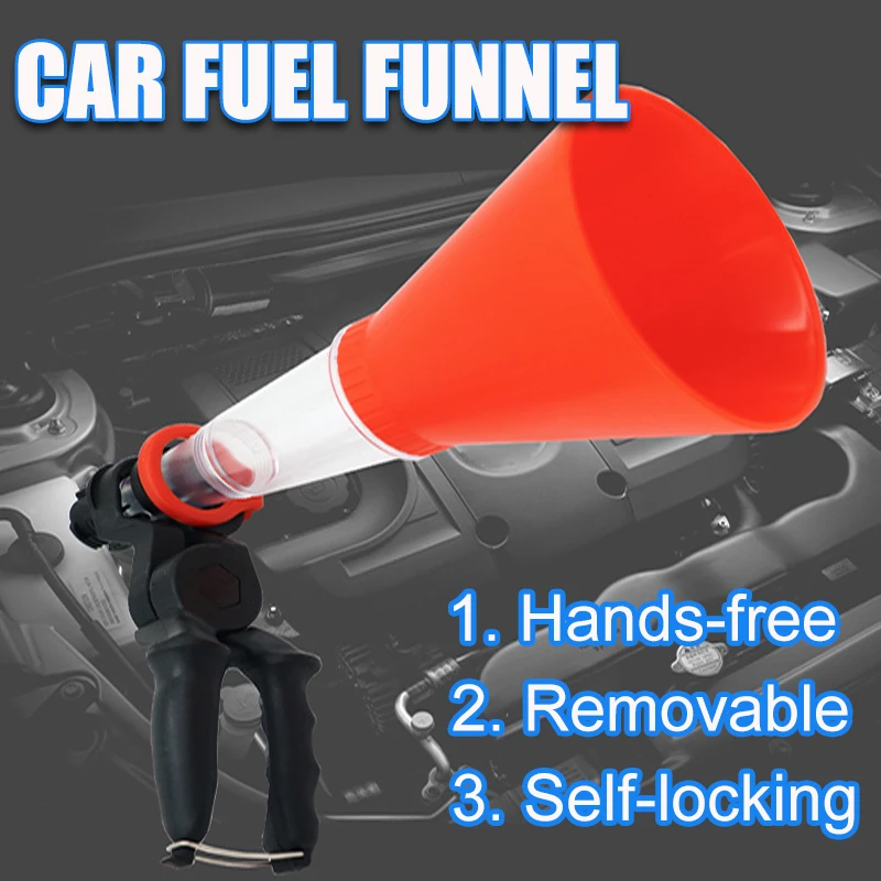

Car Engine Oil Filling Funnel Set Multifunctional Adjustable Filling Tool Plastic Anti-Splash Refuelling Tool Car Accessories