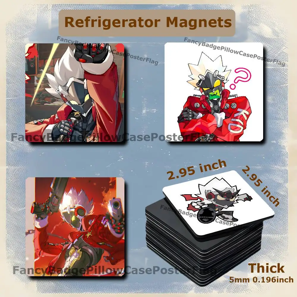 

Billy Z-Zero Zenless Zone ZZZ 75mm Refrigerator Magnet Magnetic Ins Style Home Decoration Gift Personalized Creative Magnetic