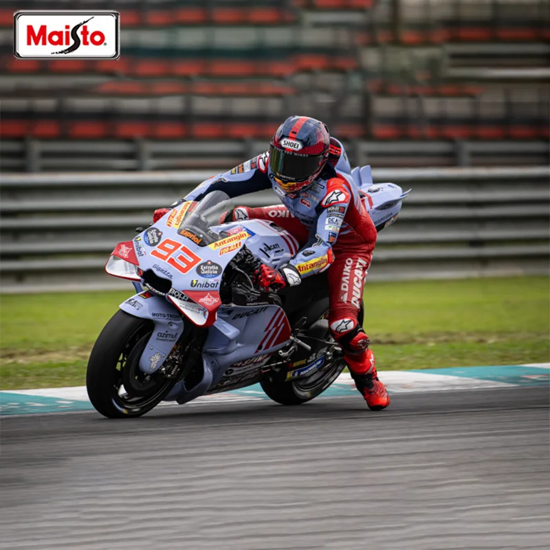 الأسهم الجديدة Maisto 1:18 Gresini Racing 2024 دراجة نارية دراجة نارية سبيكة مايكرو يموت الصب قطعة واحدة نموذج مخصص لعب الأطفال هدية