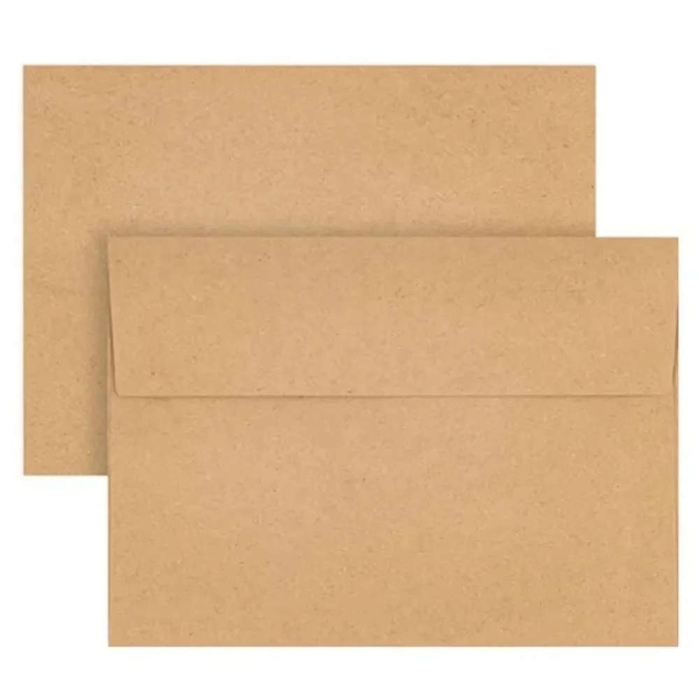 

20pcs Blank Kraft Envelopes Sealing Pe Release Adhesive Kraft Paper Postcard Multi-function Greeting Card Gift Packaging