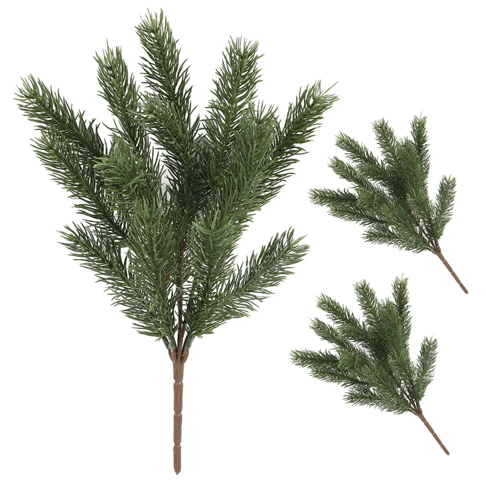 

3 Pcs Artificial Pine Needles Fake Picks Plant Branch Simulated Branches for Decoration Wood