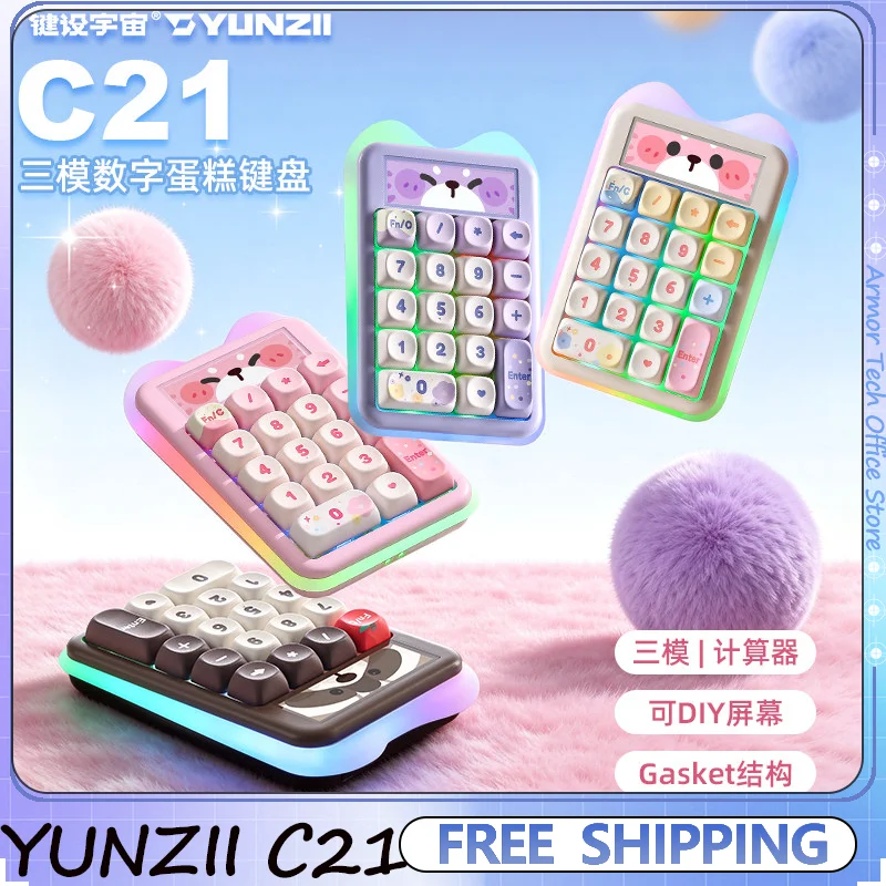 Gaming Keyboard No Rgb - Teclado Mecânico Numérico YUNZII C21, Teclado