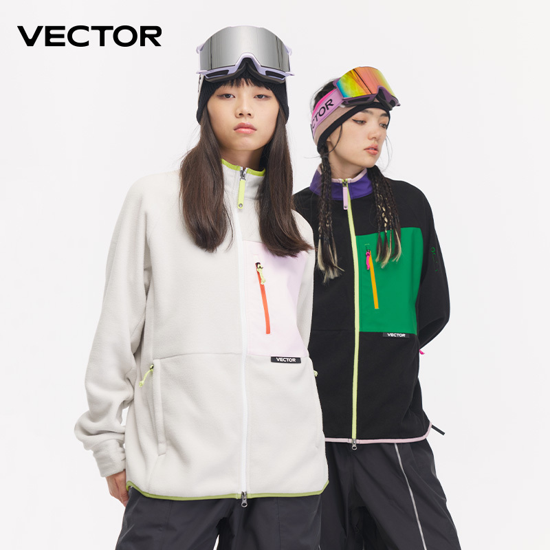  VECTOR Fleece Jacket Woman Autumn Winter Warm Coats Men Clothing 2023 Contrast Sleeve Sweatshirt Coats Color Outdoor Jakcets 
