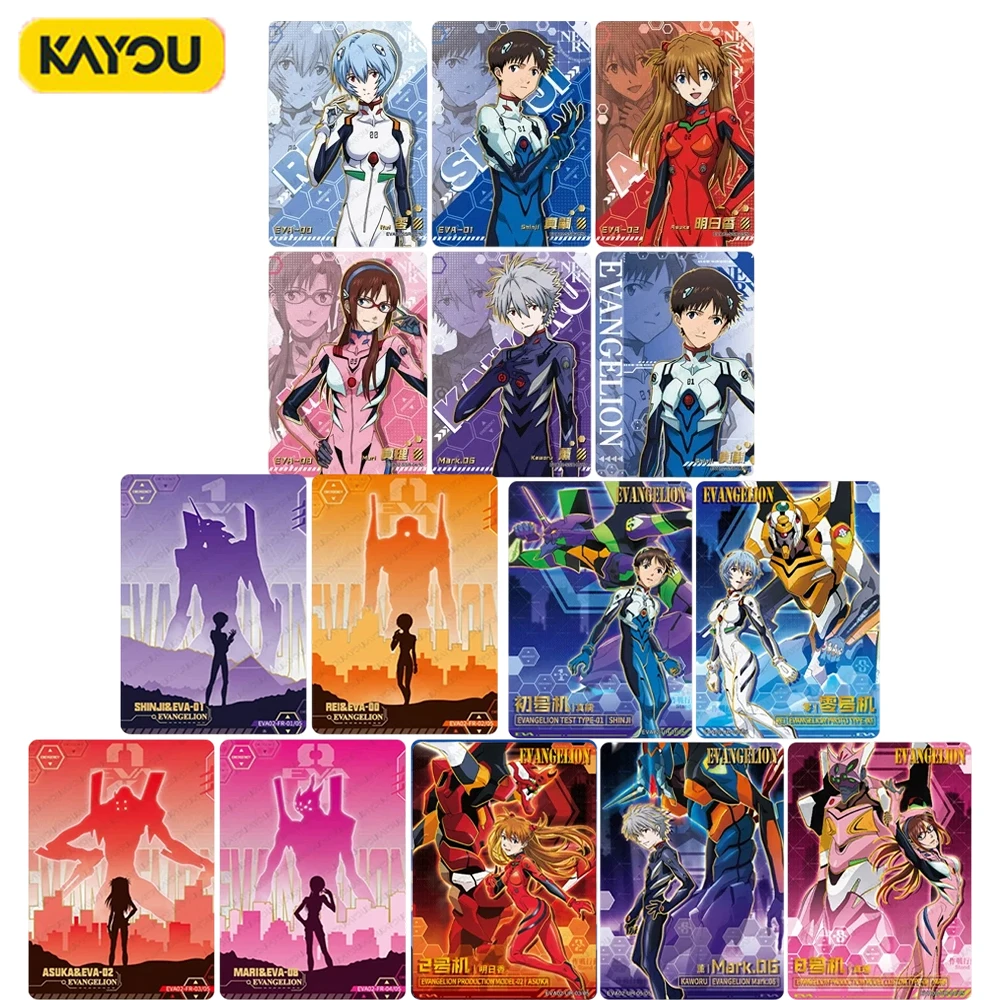 Genuine KAYOU Neon Genesis Evangelion Vol.2 Booster Pack Classic Mecha Anime Rare XR CR ZR Foil Collectible Trading Cards