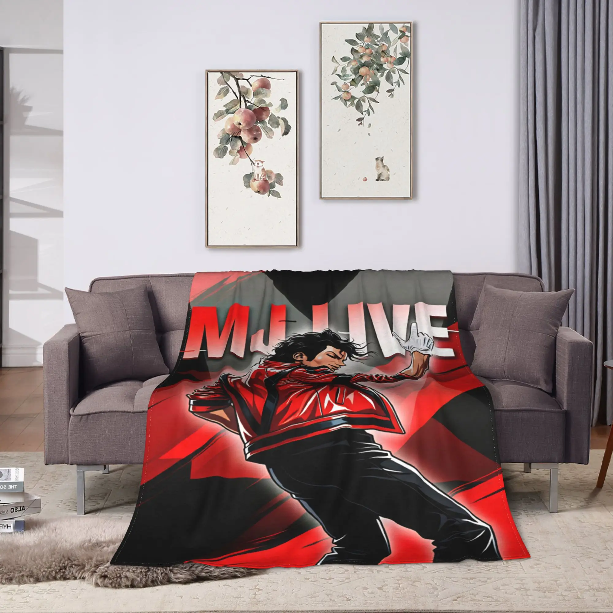 Michael Jackson Blanket  Camping Flannel Throw Blanket For Home Decor Soft Warm Custom DIY Quality Bedspread Birthday Present