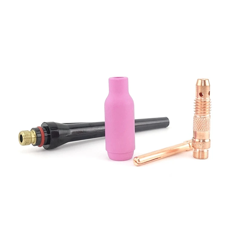 4Pcs for WP26 WP17 WP18 TIG Welding Torch Consumables Tungsten Electrodes Collet Tip Alumina Nozzle Cup Cap-A62I